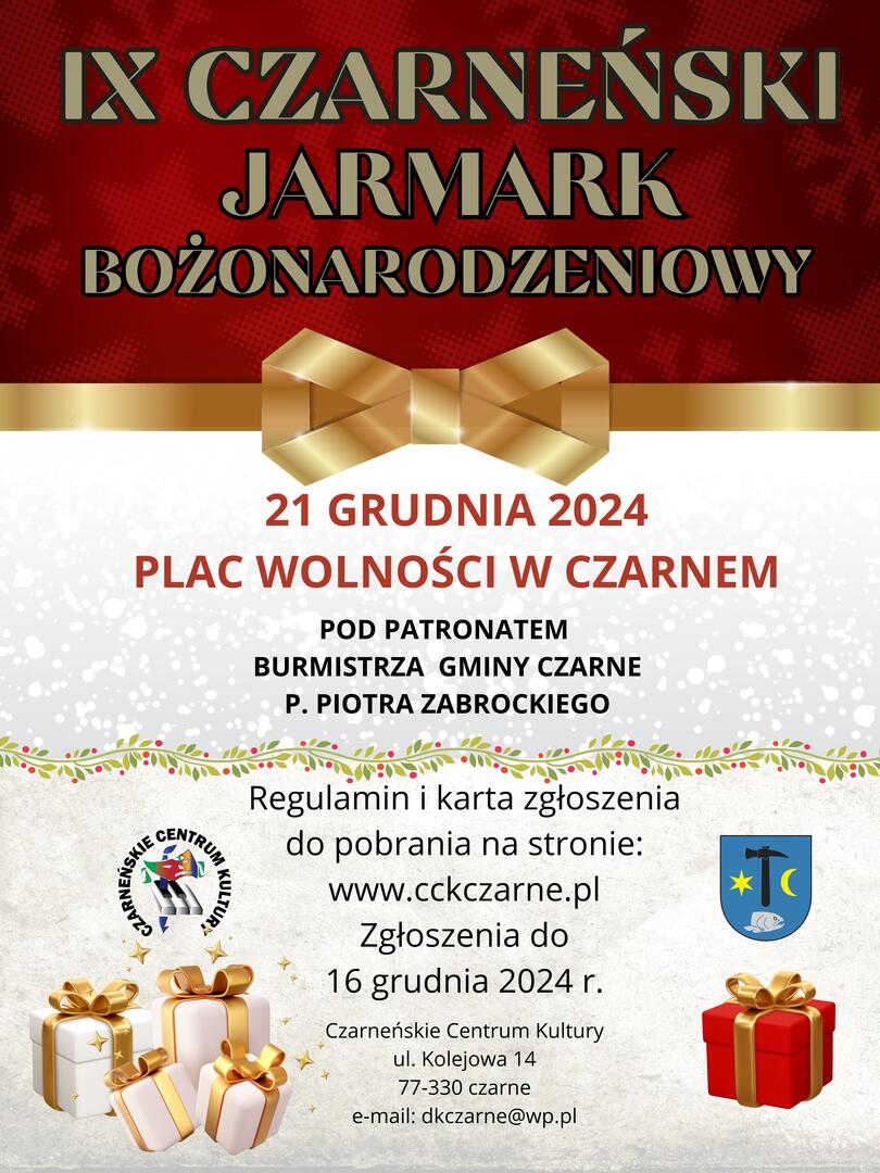 REGULMIN I KARTA ZGŁOSZENIA IX JARMARK BOŻONARODZENIOWY