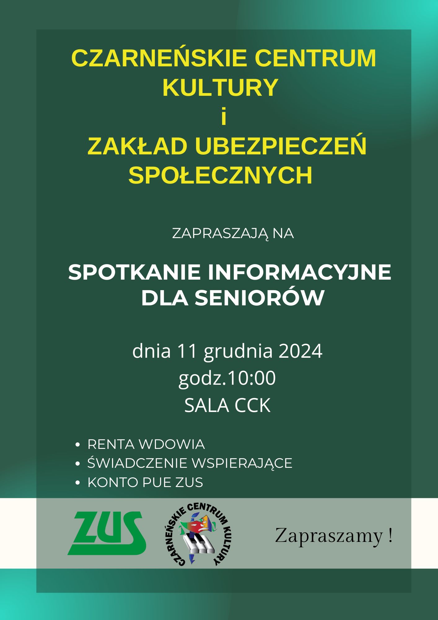 SPOTKANIE INFORMACYJNE DLA SENIORÓW