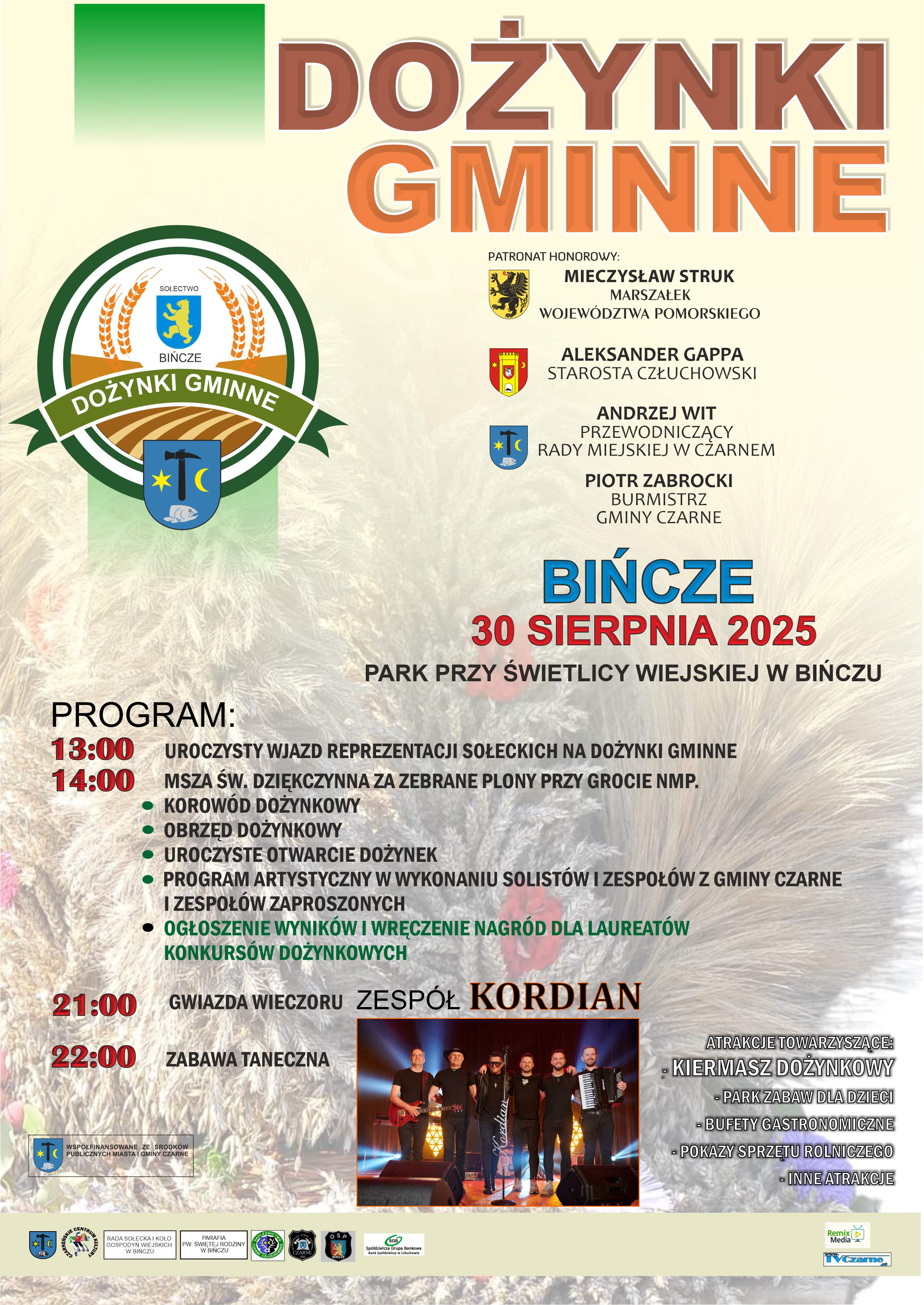DOŻYNKI GMINY CZARNE BIŃCZE 2025