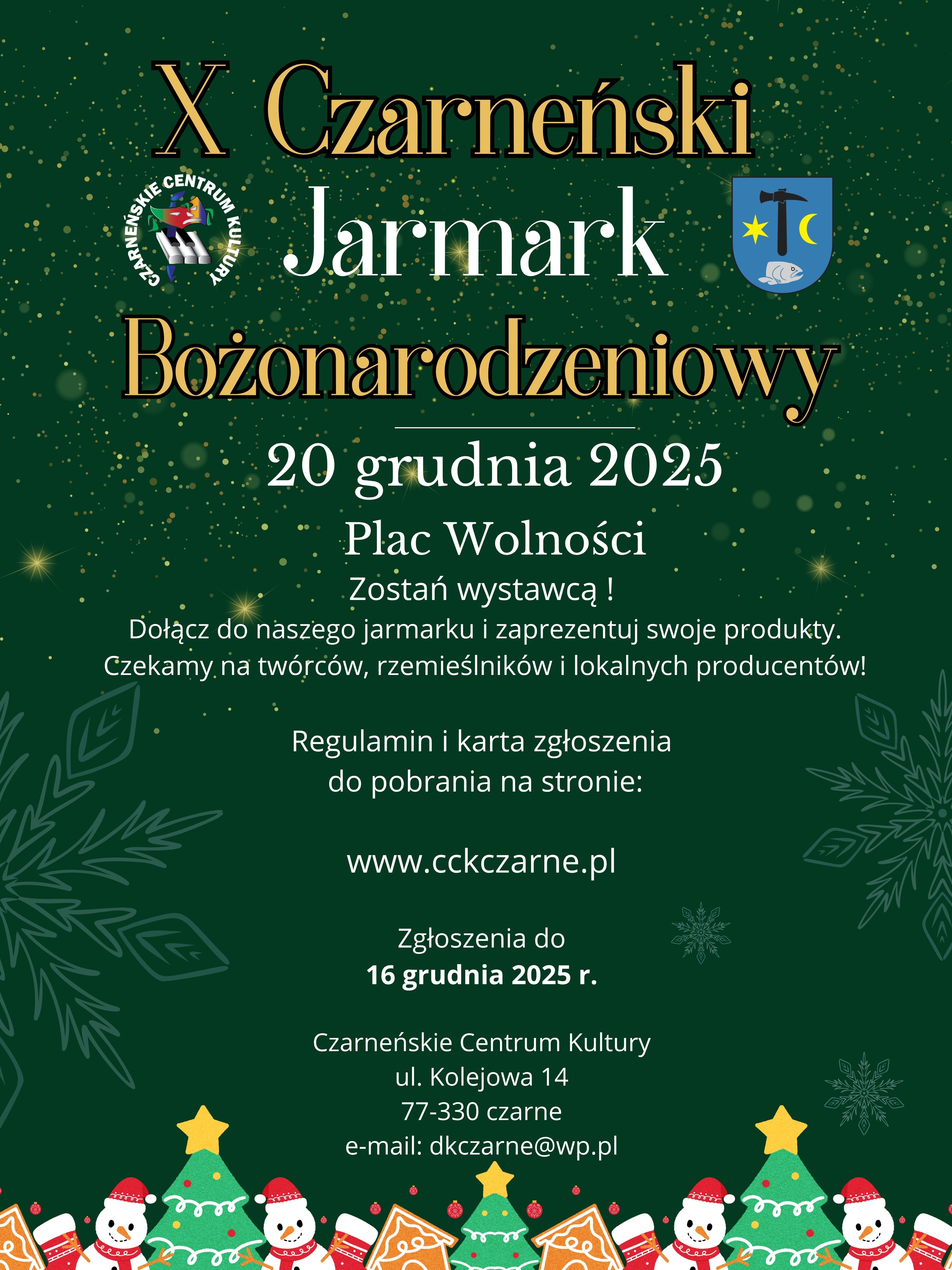 REGULAMIN I KARTA ZGŁOSZENIA JARMARK BOŻONARODZENIOWY
